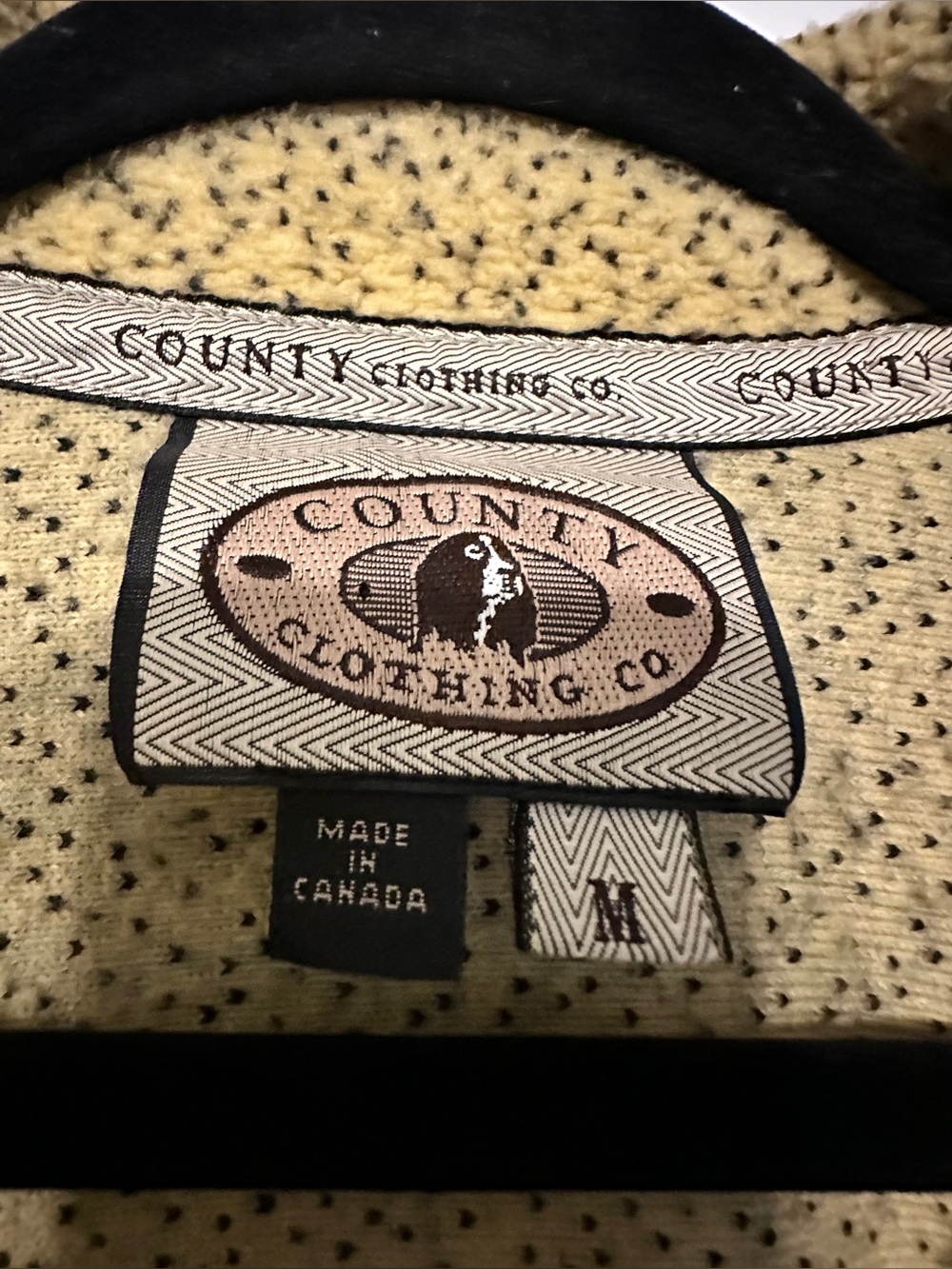 Vintage 90s Western Fleece County Clothing Horse Cowboy Jacket size Medium - Picture 3 of 5